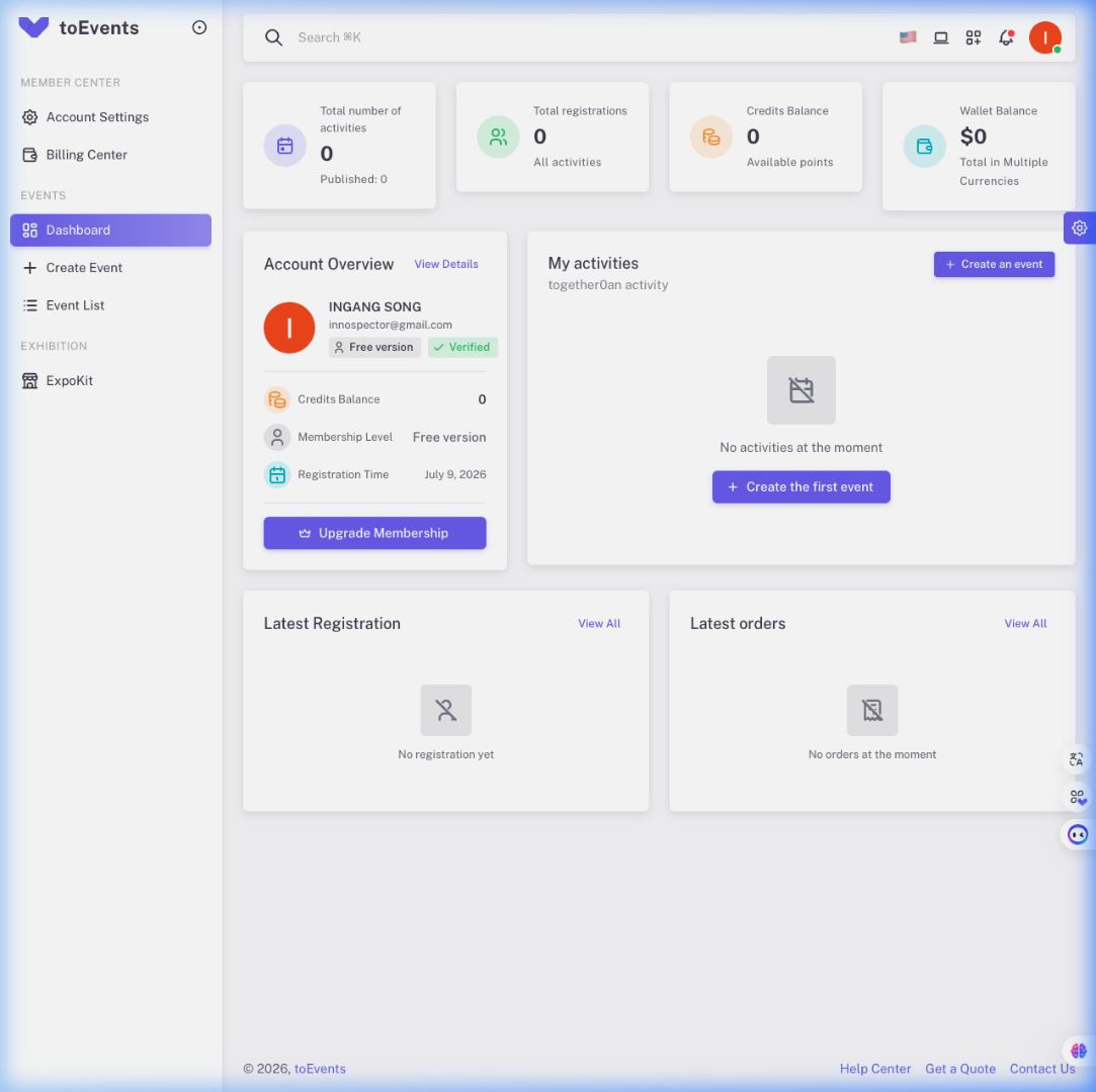 Main Dashboard