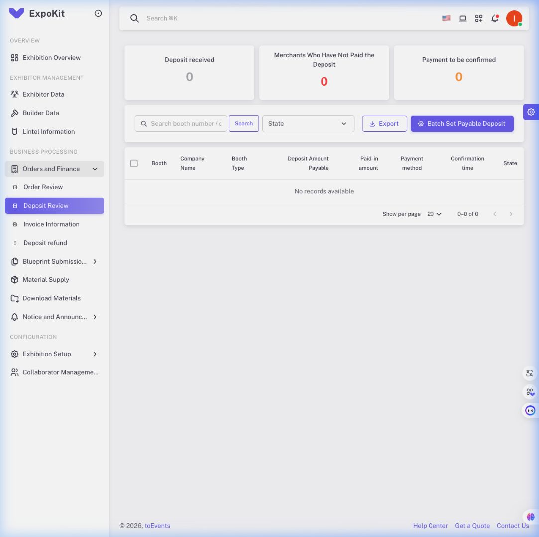 Deposit Audit Ledger