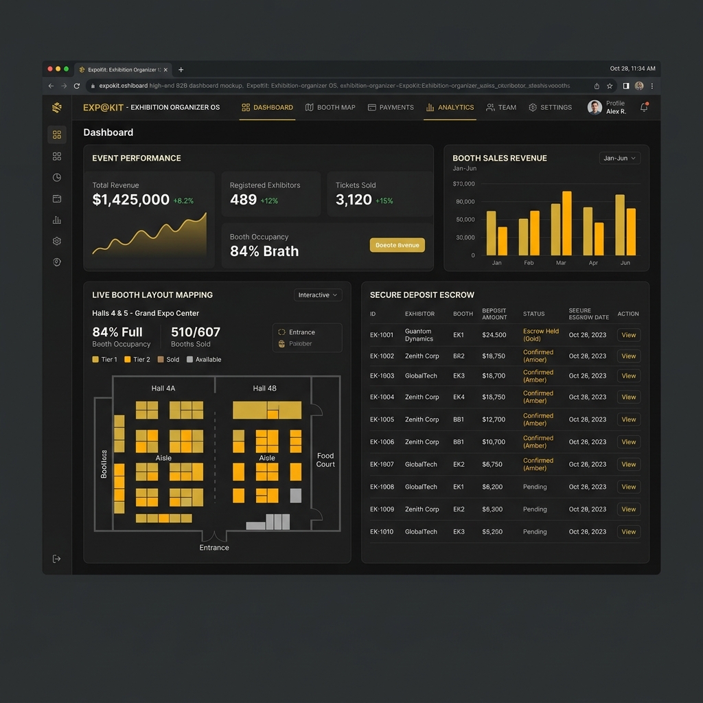 ExpoKit Dashboard Overview